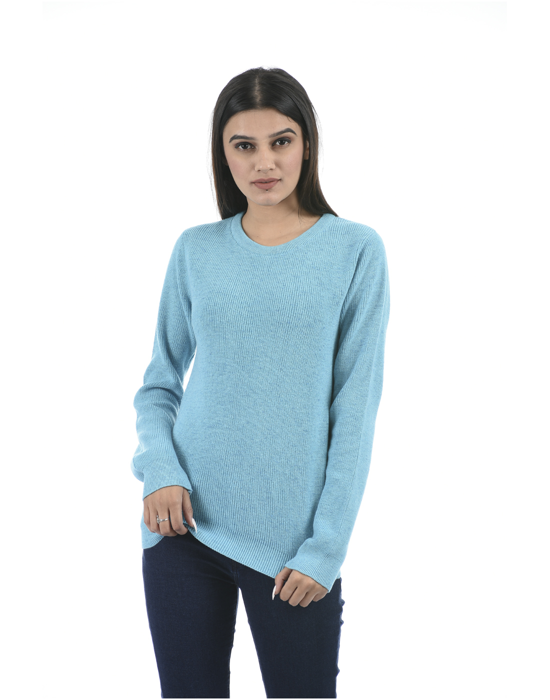 Portobello Wome Casual Wear Sky Blue Sweater